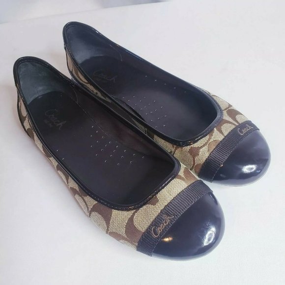 Coach Cecile Signature & Patent Leather Flats - Picture 3 of 10